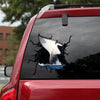 [sk0791-snf-tpa]-dolphin-crack-car-sticker-animals-lover