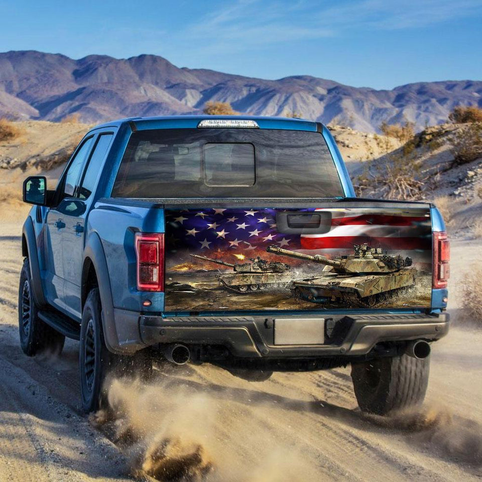 Tank American Graphic Atruck Tailgate Decal Sticker Wrap Tailgate Wrap Decals For Trucks