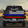 Police Military And Fire Thin Line Utruck Tailgate Decal Sticker Wrap Tailgate Wrap Decals For Trucks