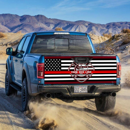 Thin Red Line truck Tailgate Decal Sticker Wrap Tailgate Wrap Decals For Trucks