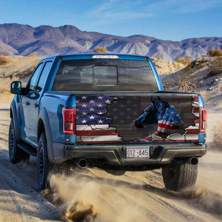 Horse American truck Tailgate Decal Sticker Wrap Horse Gift Gifts For Horse Lovers  Tailgate Wrap Decals For Trucks