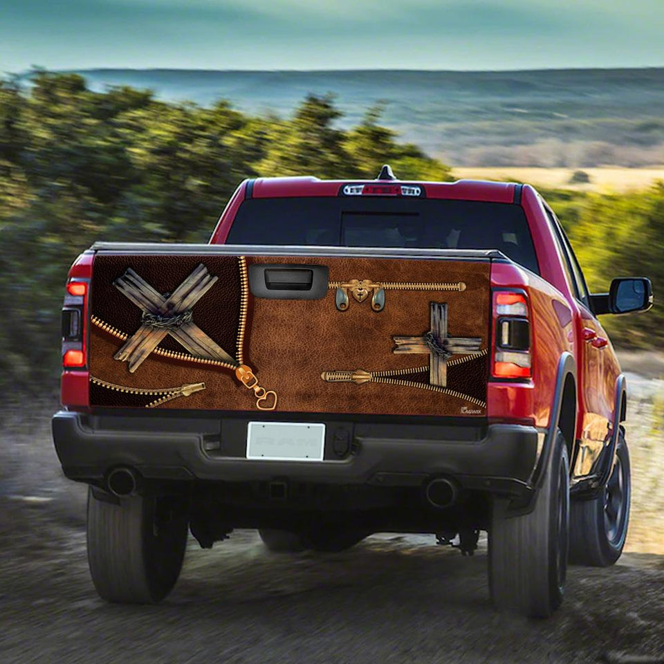 Christian Cross truck Tailgate Decal Sticker Wrap Tailgate Wrap Decals For Trucks