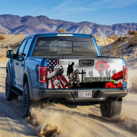 Veteran Lest We Forget truck Tailgate Decal Sticker Wrap Tailgate Wrap Decals For Trucks