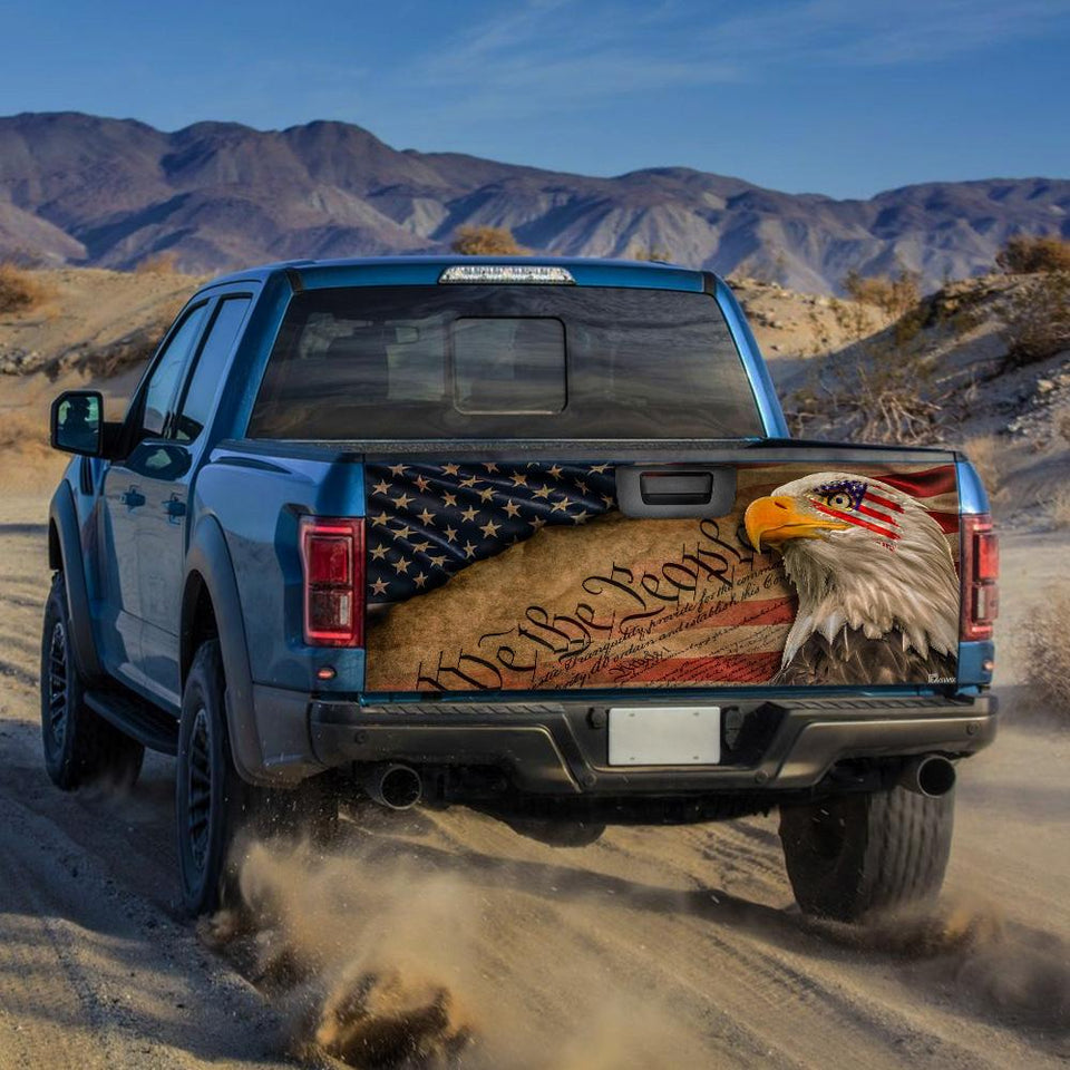 Patriotic American Eagle truck Tailgate Decal Sticker Wrap Tailgate Wrap Decals For Trucks