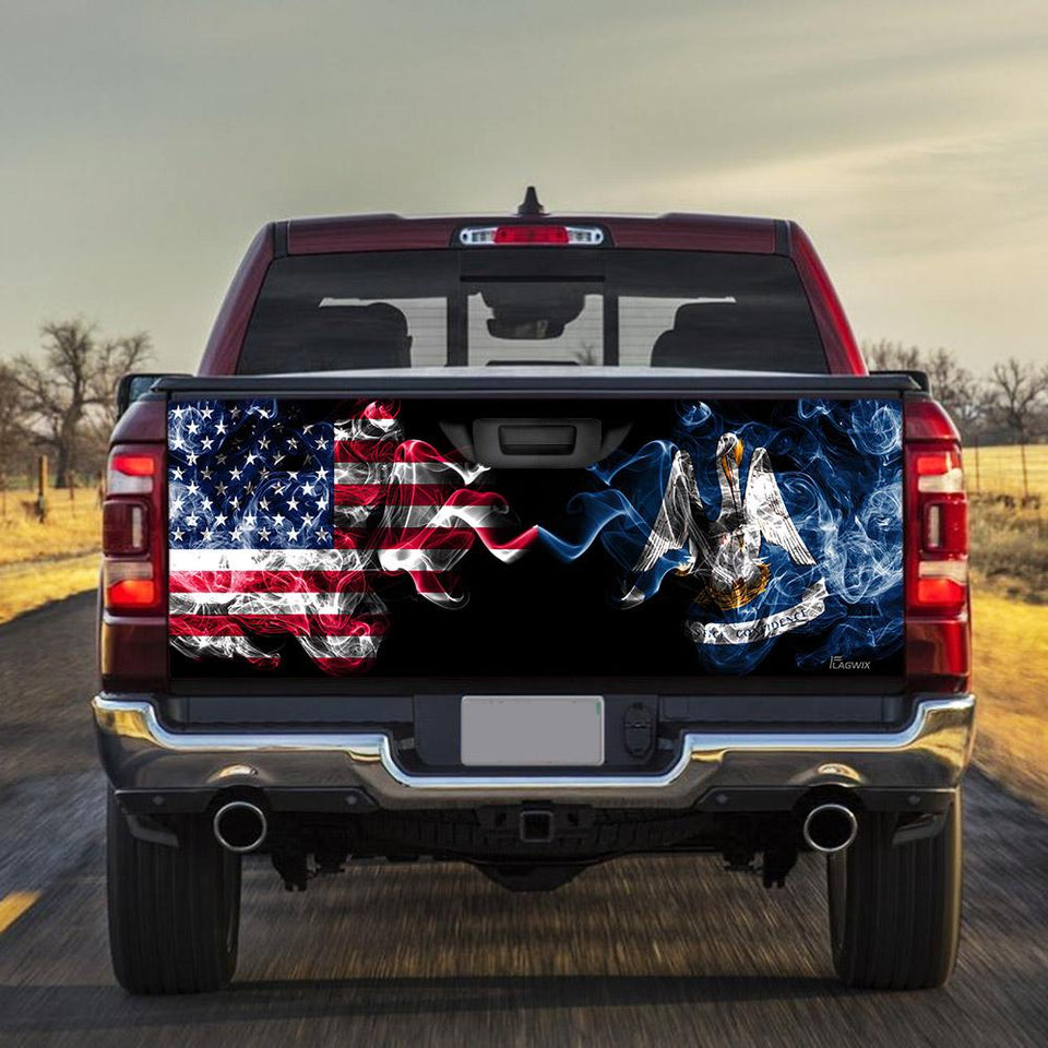 Us State Louisiatruck Tailgate Decal Sticker Wrap Tailgate Wrap Decals For Trucks