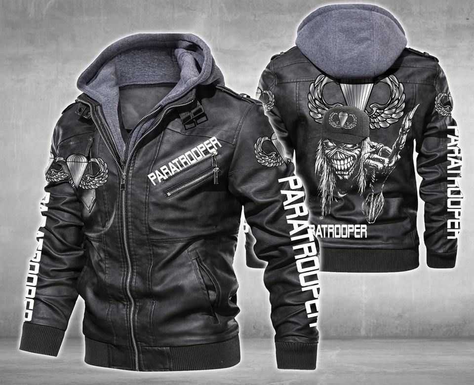 PARATROOPER Leather Jacket LJ1150 - Camellia Print