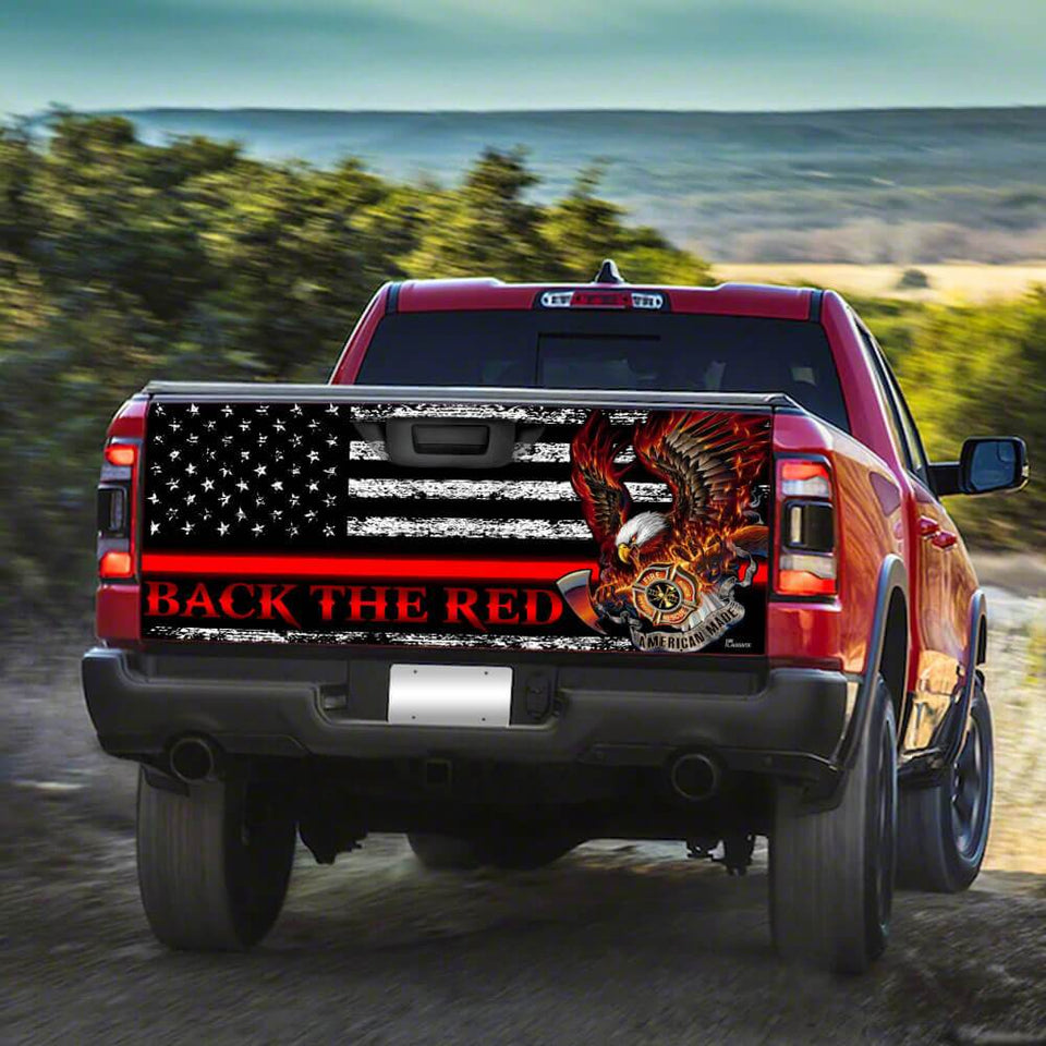 Firefighter Back The Rtruck Tailgate Decal Sticker Wrap Tailgate Wrap Decals For Trucks