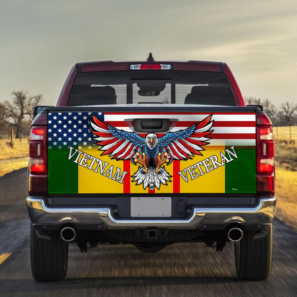 Vietnam Veterans truck Tailgate Decal Sticker Wrap Tailgate Wrap Decals For Trucks
