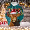 CHRISTMAS COW HOODIE 3D