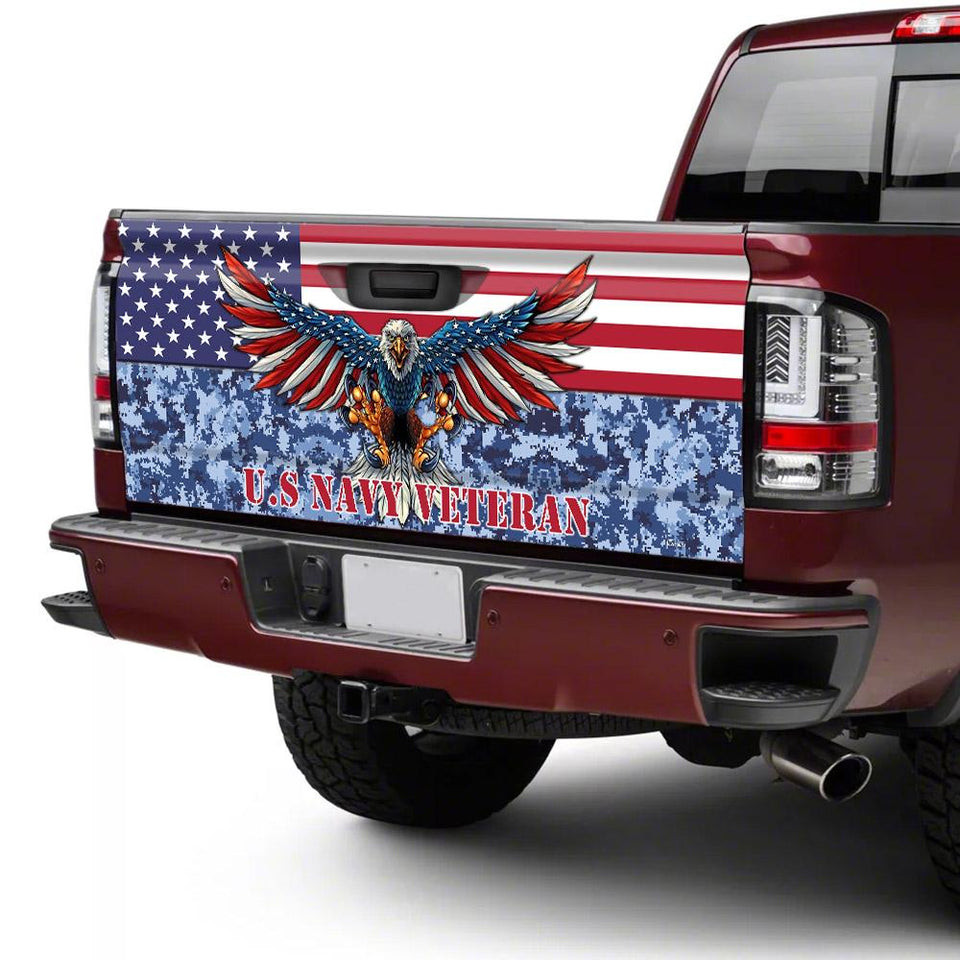 United States Navy Veterans truck Tailgate Decal Sticker Wrap Tailgate Wrap Decals For Trucks