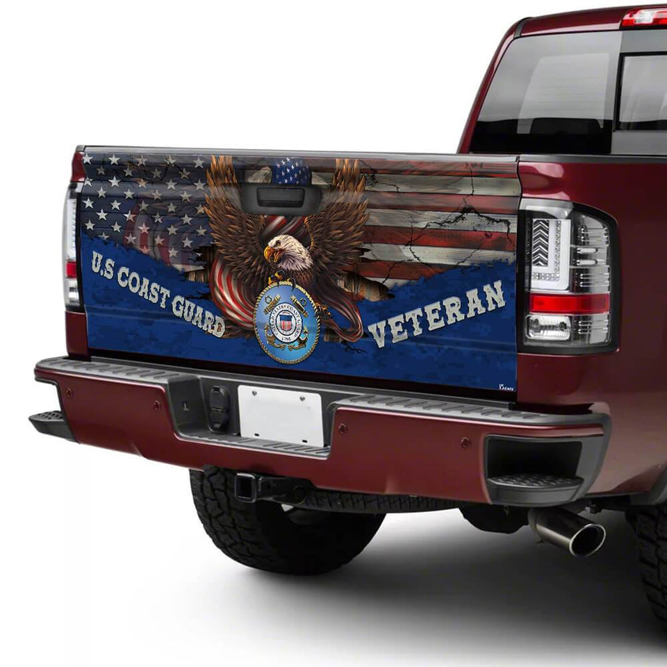 U.s Coast Guard Veterans truck Tailgate Decal Sticker Wrap Tailgate Wrap Decals For Trucks