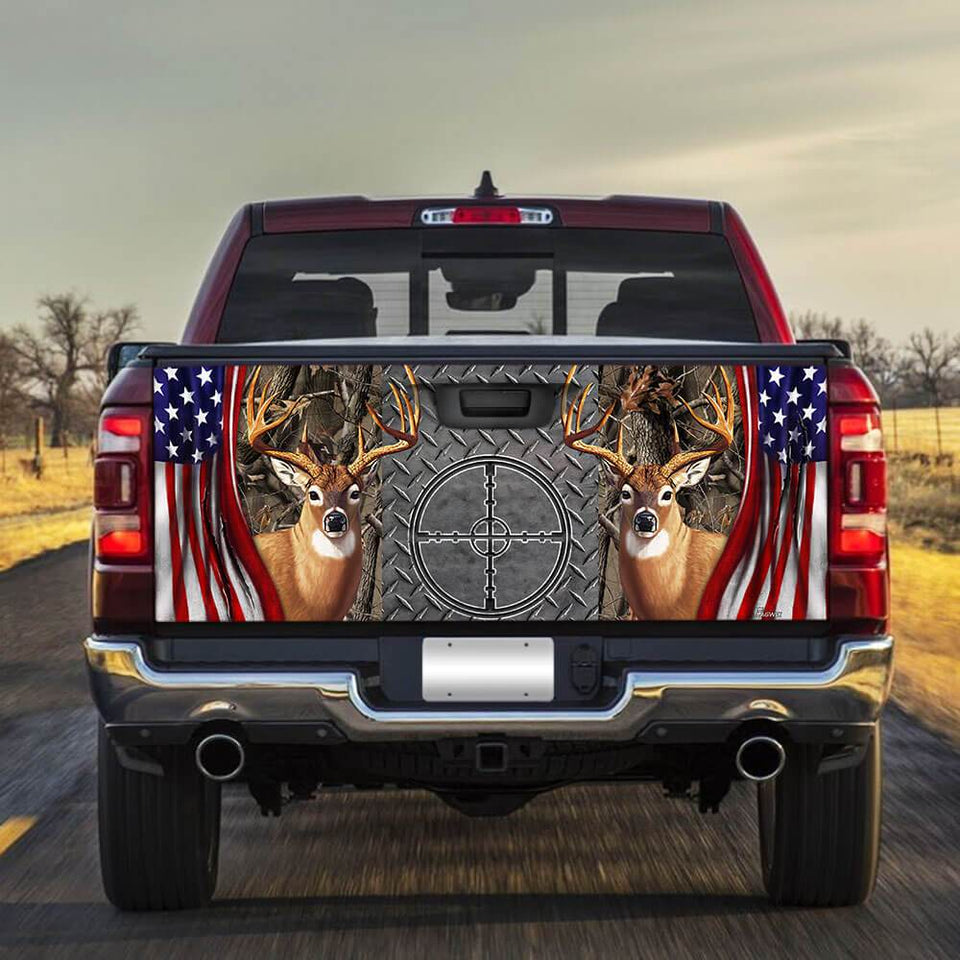 Deer Hunting American truck Tailgate Decal Sticker Wrap Hunting Tailgate Wrap Decals For Trucks