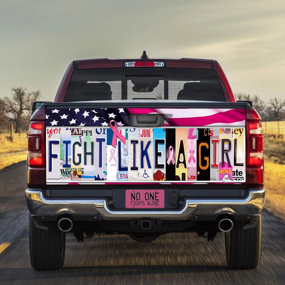 Breast Cancer Awareness truck Tailgate Decal Sticker Wrap Tailgate Wrap Decals For Trucks
