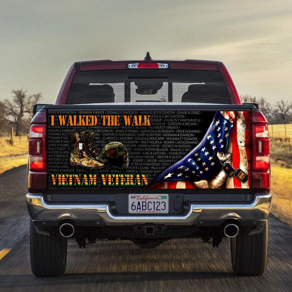 Vietnam Veteran I Walked The Watruck Tailgate Decal Sticker Wrap Tailgate Wrap Decals For Trucks