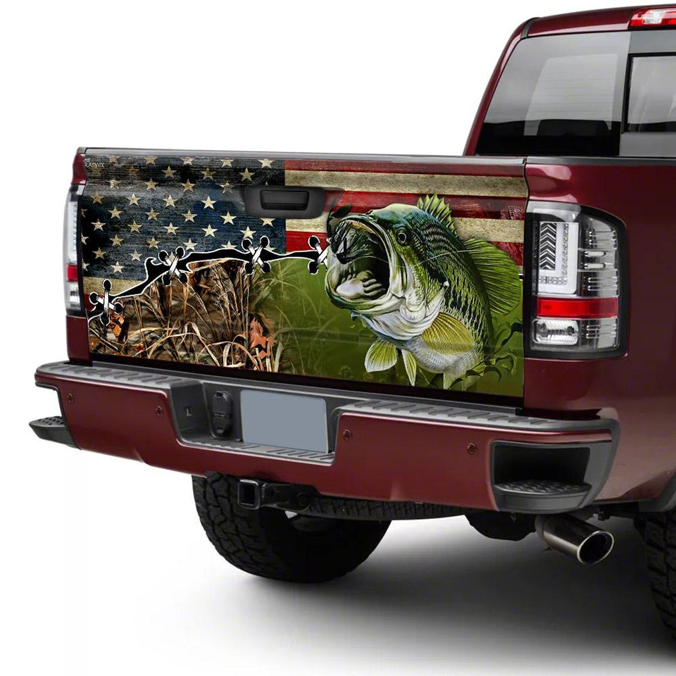 Bass Fishitruck Tailgate Decal Sticker Wrap Tailgate Wrap Decals For Trucks