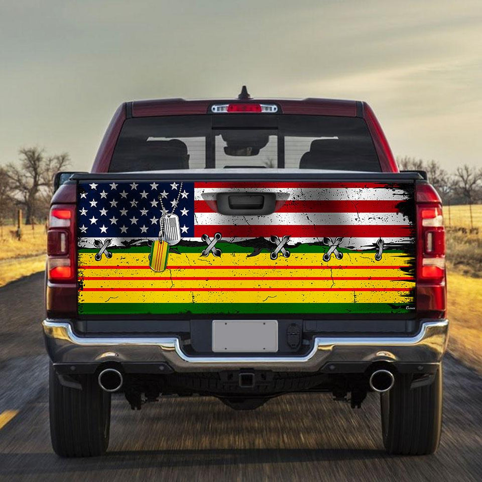 Vietnam Veterans truck Tailgate Decal Sticker Wrap Tailgate Wrap Decals For Trucks