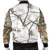 Men's Bomber Jacket - Reel Tree Snow Camo