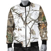 Men's Bomber Jacket - Reel Tree Snow Camo