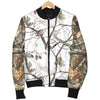 Men's Bomber Jacket - Reel Tree Snow Camo