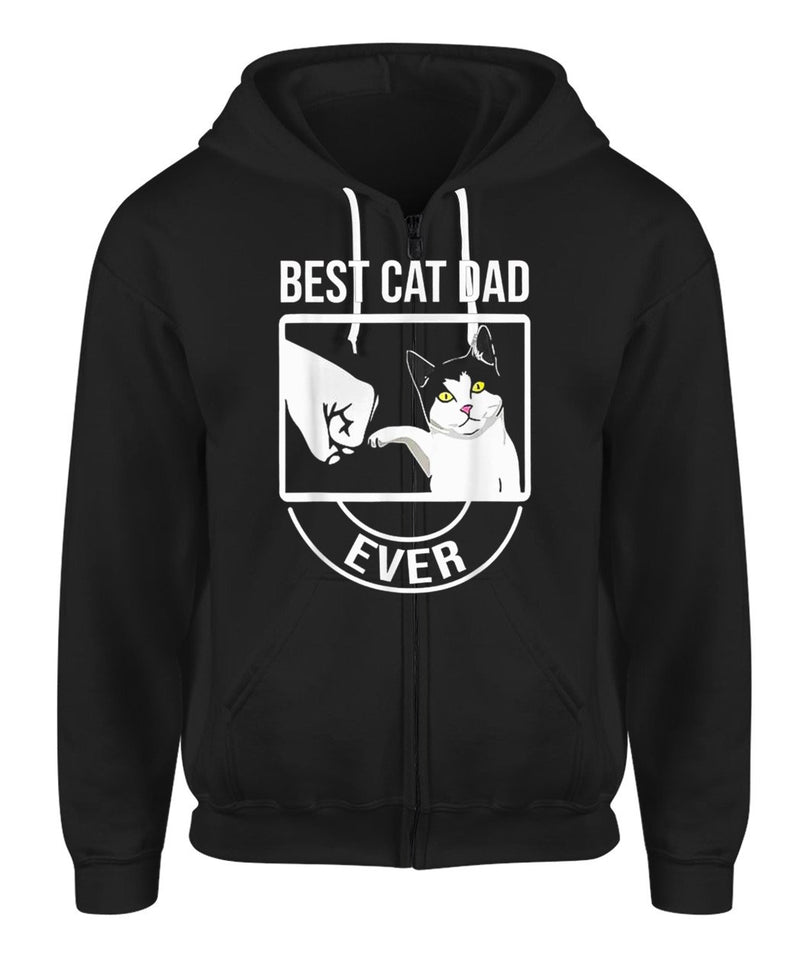 Best Cat Dad Ever Funny Paw Kitten Cat Fist Bump Tee Shirt