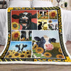 Cow Sunflower HM0710041TT Sherpa Fleece