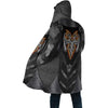 Black Dragon Cross Hoodie Coat HC1029 - Camellia Print
