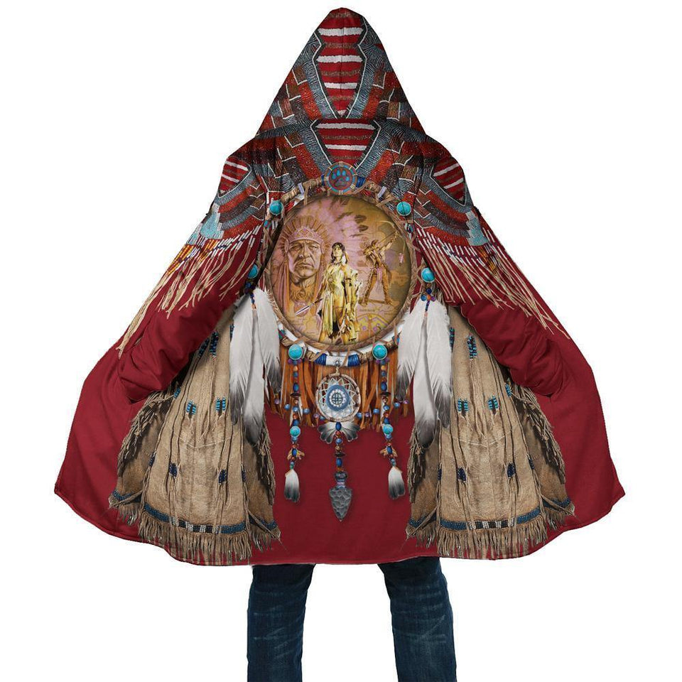 Aborigine Dreamcatcher Hoodie Coat HC1060 - Camellia Print