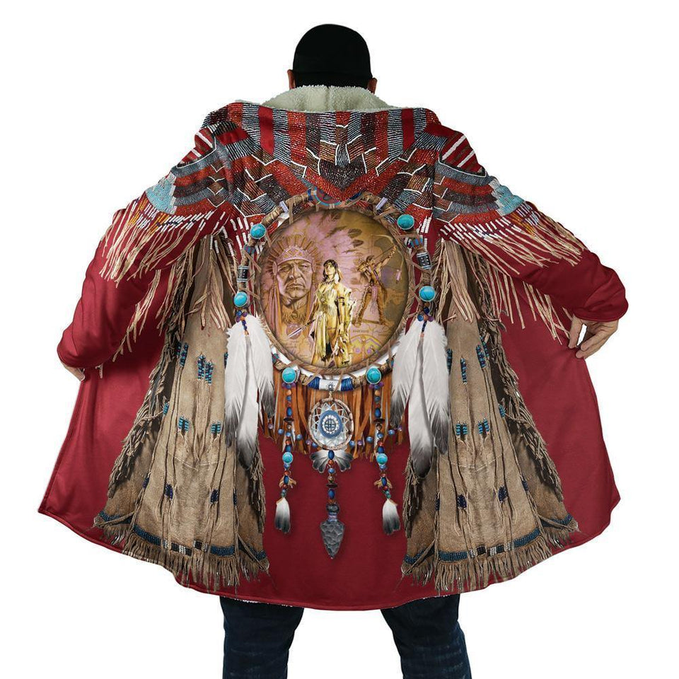 Aborigine Dreamcatcher Hoodie Coat HC1060 - Camellia Print