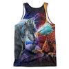 [sk0443-auh-ptd] EAGLE Wolf 3D Unisex Hoodies - Camellia Print