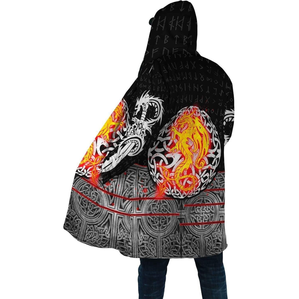 Dragon Hoodie Coat HC1022 - Camellia Print