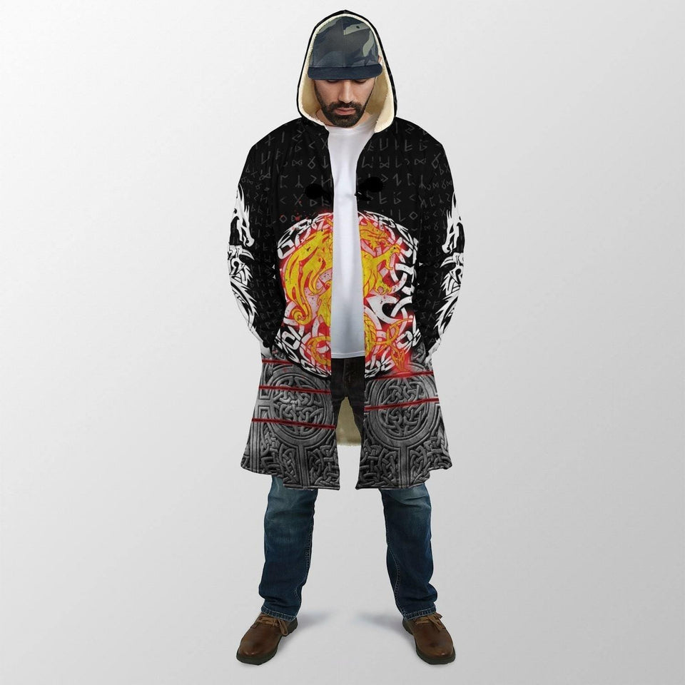 Dragon Hoodie Coat HC1022 - Camellia Print