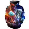 [sk0443-auh-ptd] EAGLE Wolf 3D Unisex Hoodies - Camellia Print