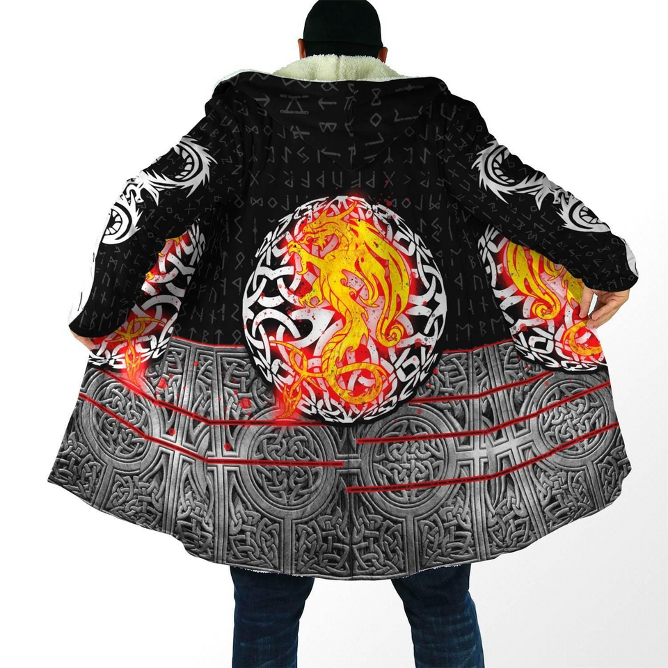 Dragon Hoodie Coat HC1022 - Camellia Print