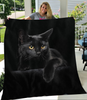 Black Cat Fleece Blanket - Cat Lovers cozy plush fleece throw blanket couch bedding preview
