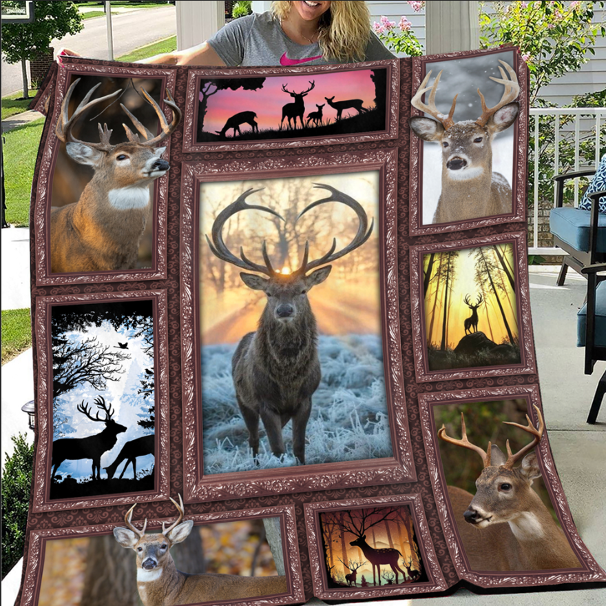 [ha0123-tpa]-deer-fleece-blanket