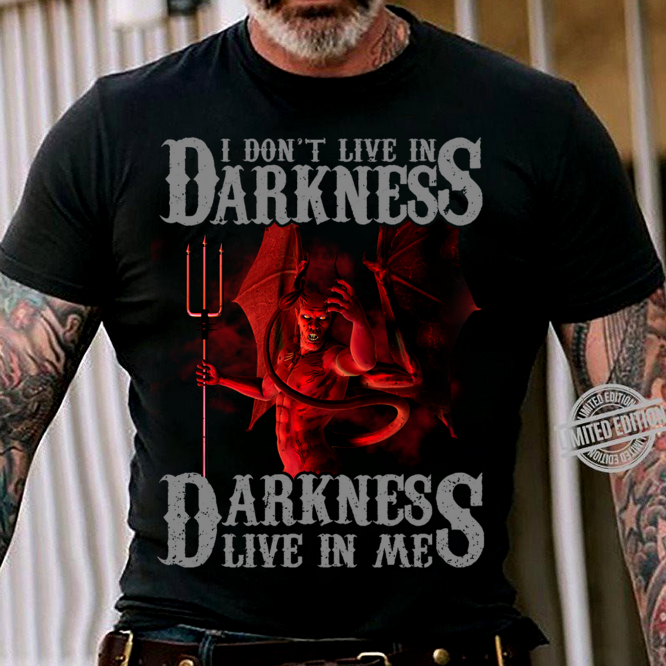 Darkness unisex shirt made from soft breathable cotton fabric for casual everyday wear