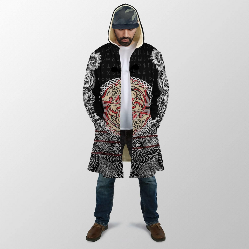 Dragon Hoodie Coat HC1031 - Camellia Print