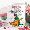 Dinosaur ceramic mug with vibrant sublimation print for coffee, tea, or hot cocoa