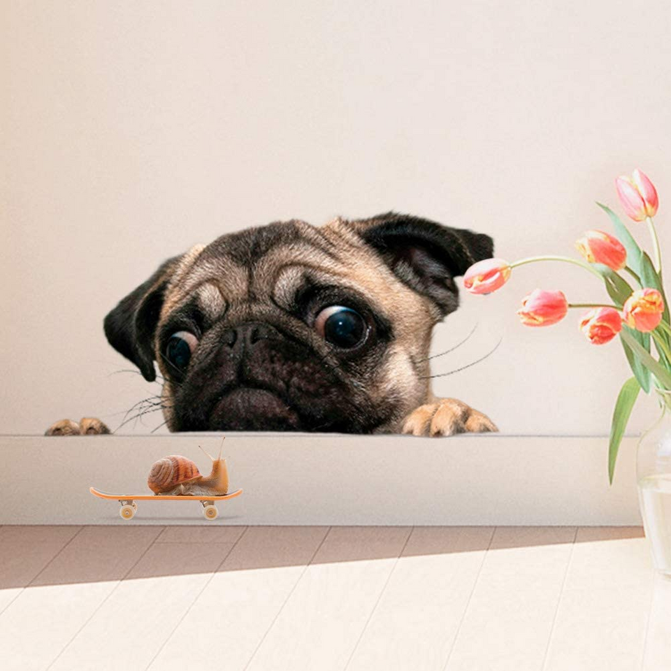 [ha0225-snf-ptd]-pug-crack-wall-decal