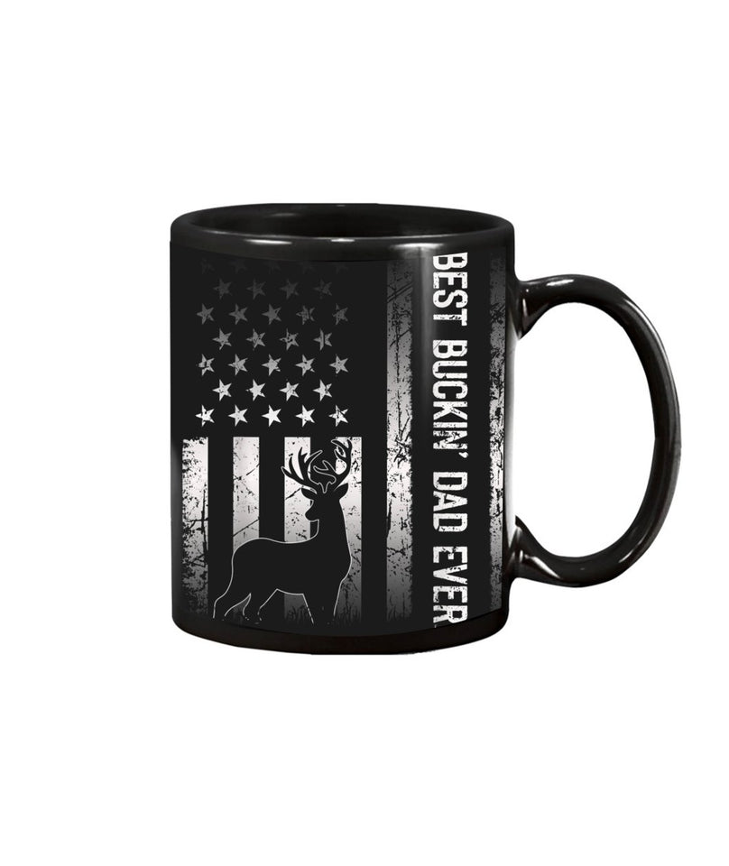 Best Buckin Dad Ever American Flag Gift for Fathers Day Tee Shirt