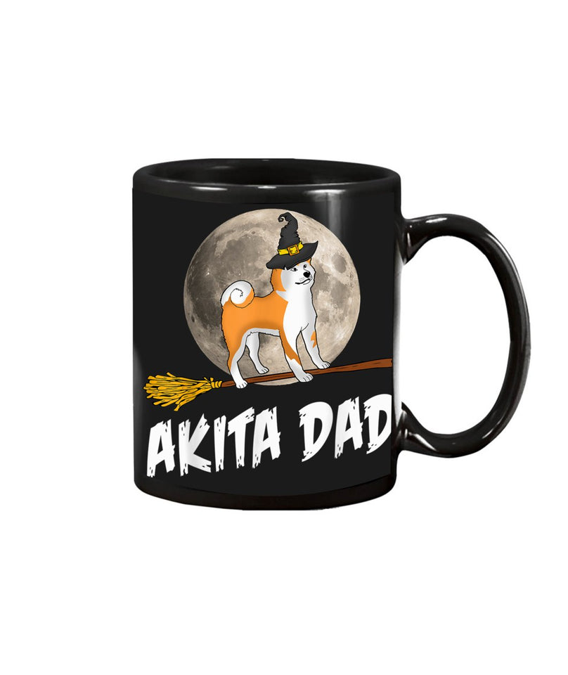 Akita Dad Funny Halloween Couple Matching T Shirt D1035