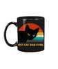 Best Cat Dad Ever Vintage Mens Tshirt Black Cat Daddy Tee