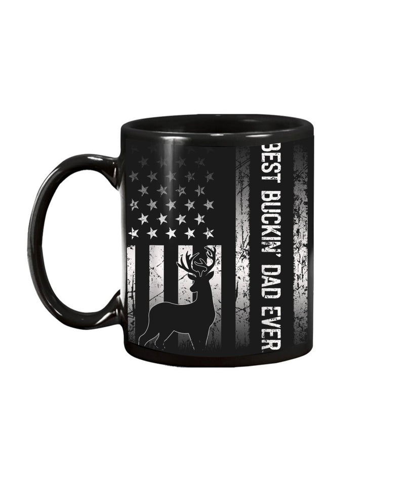 Best Buckin Dad Ever American Flag Gift for Fathers Day Tee Shirt