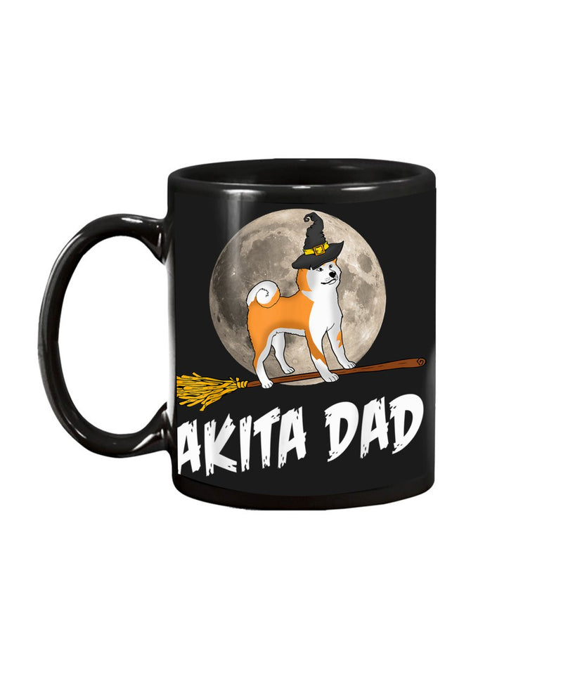Akita Dad Funny Halloween Couple Matching T Shirt D1035