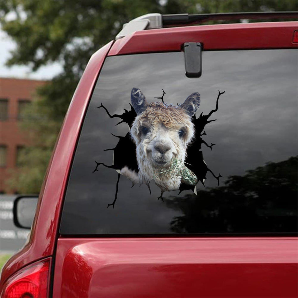 [sk1118-snf-ptd]-pig-crack-car-sticker-cattle-lover-