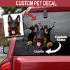 Personalized Your Pet German Shepherd Crack Duck Decal Kawaii Transfer Stickers Gifts For Guys - Dog Lovers die-cut waterproof vinyl sticker decal