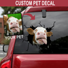 Personalized pet crack box dog sticker on premium waterproof, UV-resistant vinyl for laptops, tumblers, and water bottles