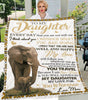 To My Daughter Elephant Blanket - Camellia Print