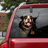 English Bulldog Crack Decal For Back Car Window Funny Pictures Big Stickers Christmas Gifts For Men - Dog Lovers die-cut waterproof vinyl sticker decal