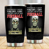 Fireball Achemed Skull Tumbler Cup TC1405 - Camellia Print
